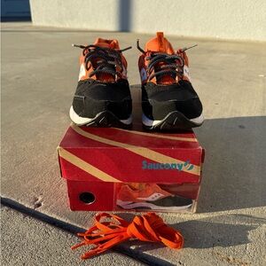 Saucony Grid 9,000 Black & Orange Mens Shoes